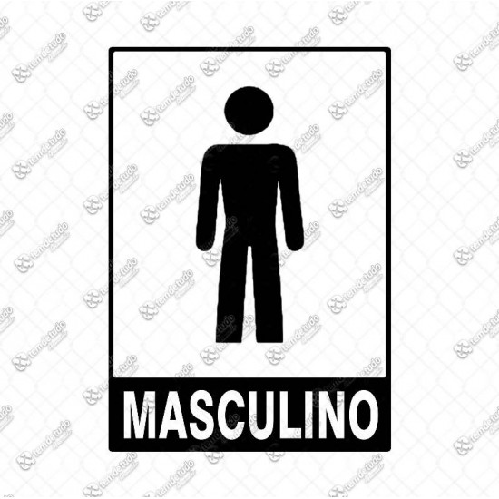 PLACA SINALIZ MASCULINO 15X20CM