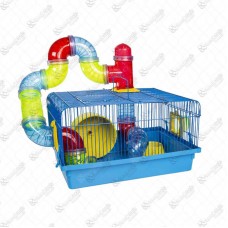 6016 - GAIOLA HAMSTER TUBO LUXO AZUL