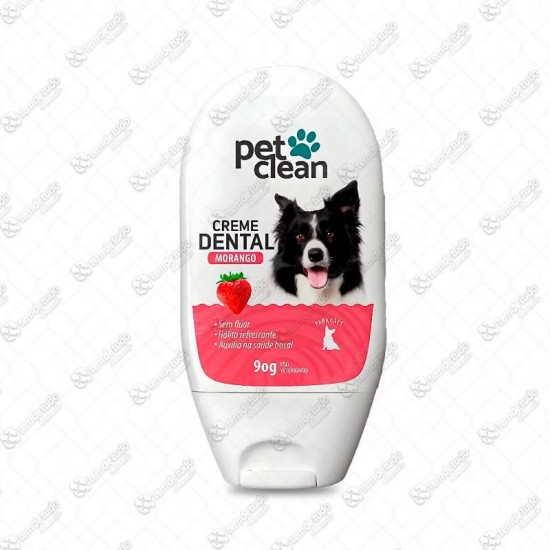 CREME DENTAL MORANGO 90G PET CLEAN