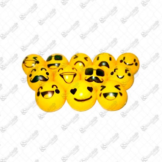 BRINQUEDO BOLA CARA EMOCOES KIT C/12 