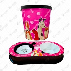17651 - KIT ALIMENTO CACHORRO FEMEA ROSA