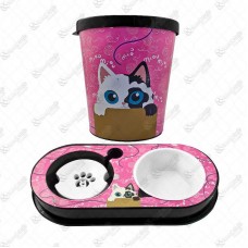 19764 - KIT ALIMENTO GATO ROSA