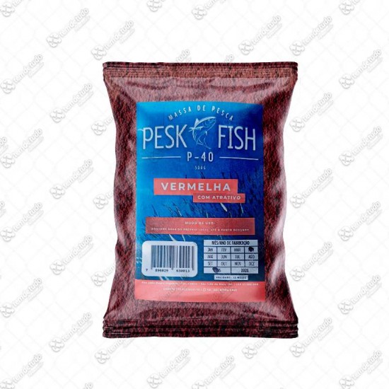 MASSA PESCA PESK FISH P-40 VERMELHA 500G