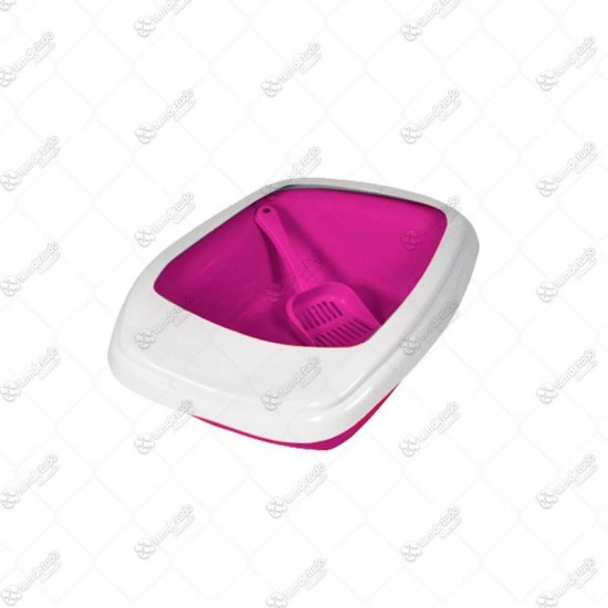 BANDEJA GATO COM BORDA ROSA