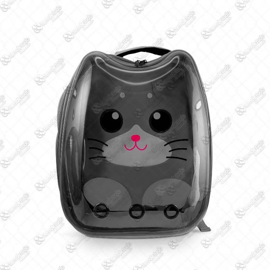 MOCHILA PET ASTRONAUTA GATINHO CINZA ESC