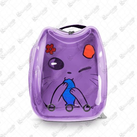 MOCHILA PET ASTRONAUTA GATINHO ROXA