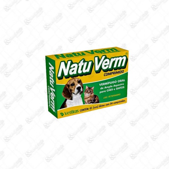 NATU VERM COMPRIMIDO CARTELA C/04 