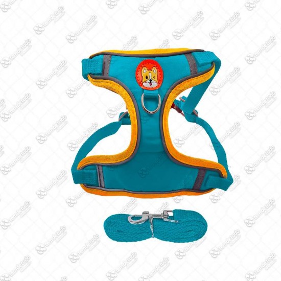 PEITORAL C/GUIA COLETE SUEDE P AZUL