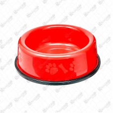 8242 - COMEDOURO PLAST PESADO 450ML VERMELHO