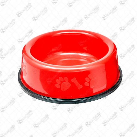 COMEDOURO PLAST PESADO 750ML VERMELHO