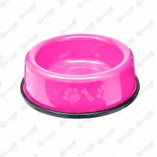 8243 - COMEDOURO PLAST PESADO 450ML ROSA