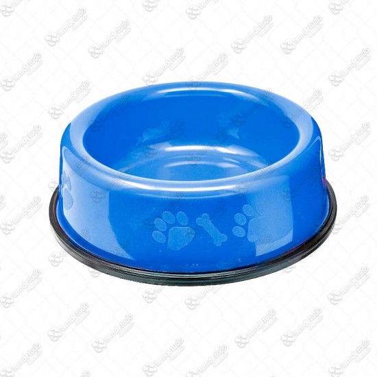 COMEDOURO PLAST PESADO 300ML AZUL