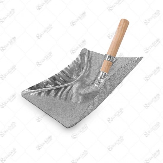 PA LIXO GALVANIZADA SIMPLES C/CABO 60CM
