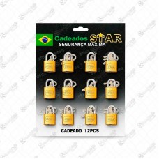 20280 - CADEADO STAR 30/40/50MM CARTELA C/12