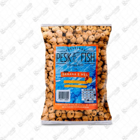 MASSA PESCA FURADINHA BANANA E MEL 120G