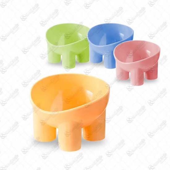 COMEDOURO PLAST 4 PEZINHOS COLOR 300ML