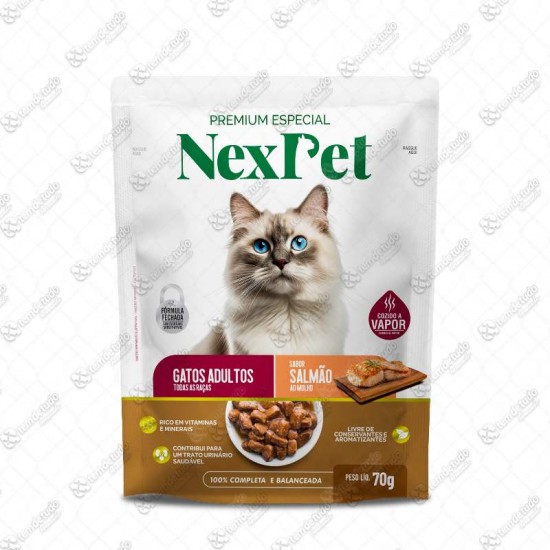 SACHE NEXPET GATO ADULTO SALMAO 70G C/18