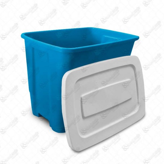 PORTA RACAO CONTAINER 20KG AZUL