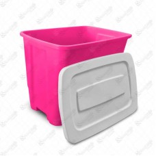 20326 - PORTA RACAO CONTAINER 20KG ROSA