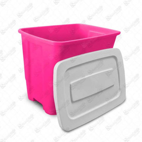 PORTA RACAO CONTAINER 20KG ROSA