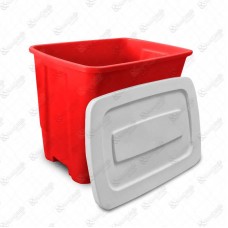 20327 - PORTA RACAO CONTAINER 20KG VERMELHO