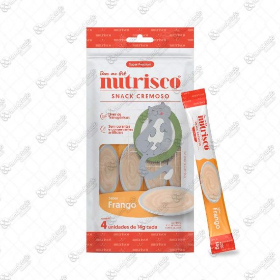 PETISCO NUTRISCO CHUPS GATO FRANGO 4X14G