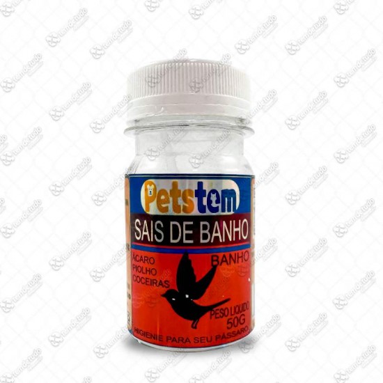 SAL DE BANHO PASSAROS 50G PETSTEM