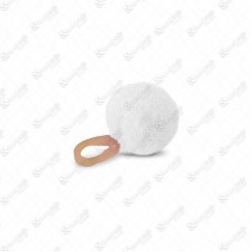 20440 - LACO PENTEADO POMPOM BRANCO C/30