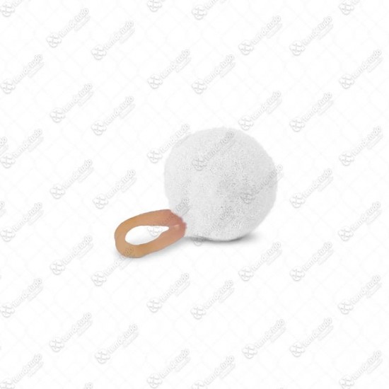 LACO PENTEADO POMPOM BRANCO C/30