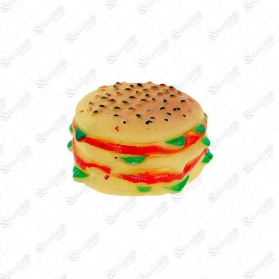 BRINQUEDO DE VINIL HAMBURGUER 9CM APITO