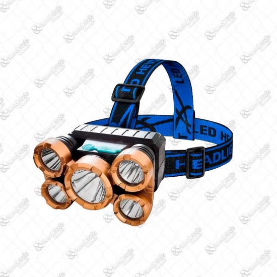 LANTERNA CABECA RECARREGAVEL 5 LEDS