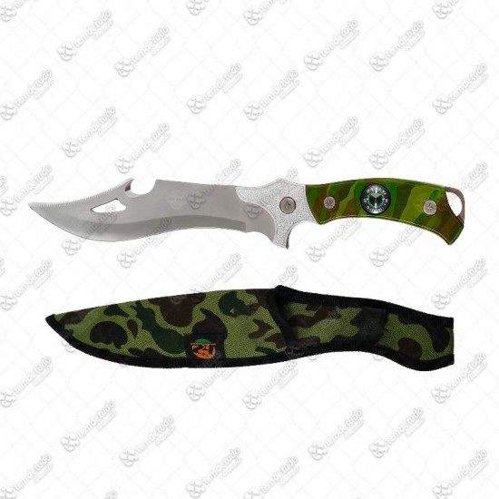 FACA CAMPING CB CAMUFL C/BUSSULA 31CM 