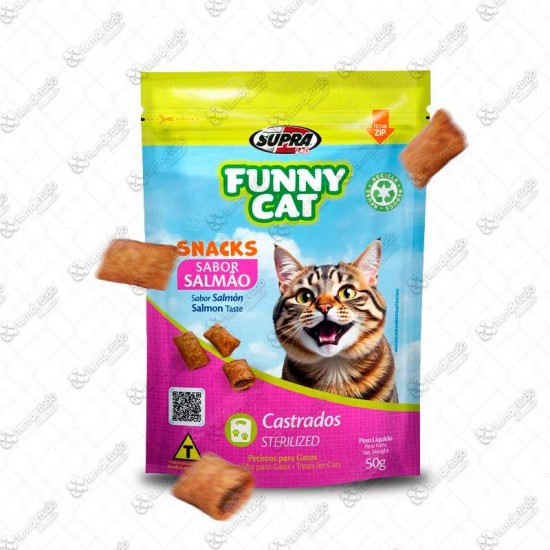 PETISCO FUNNY CAT SALMAO 50G