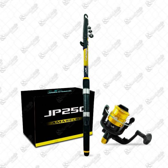 KIT VARA 1,65MT COM MOLINETE AMARELO