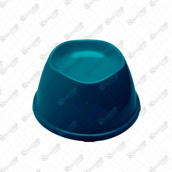 COMEDOURO ALTO PARA GATO 200ML AZUL