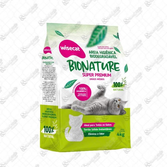 ZZ AREIA P/GATO MANDIOCA MED WISECAT 4KG