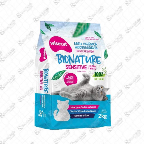 AREIA P/GATO MANDIOCA FINA WISECAT 2KG