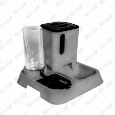 20720 - COMEDOURO E BEBEDOURO PREMIUM CINZA