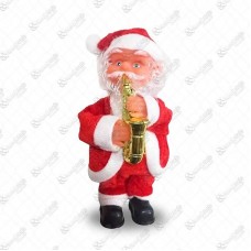 20902 - PAPAI NOEL MUSICAL C/ SAXOFONE 22CM 