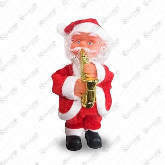 PAPAI NOEL MUSICAL C/ SAXOFONE 22CM 