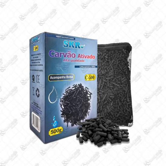 CARVAO ATIVADO PELETIZADO C/BOLSA 500G