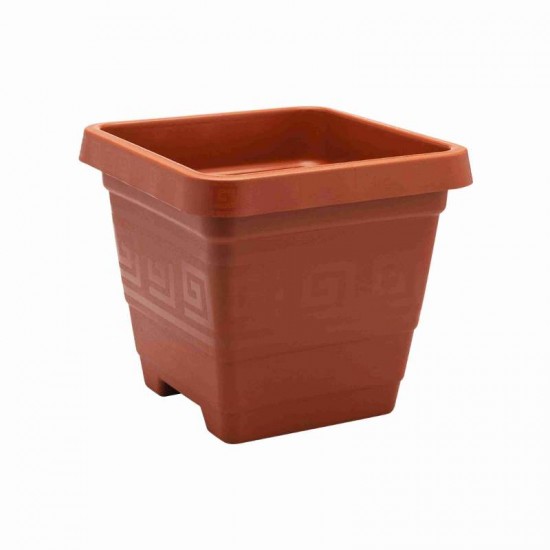 VASO PLAST QUAD TERRA COTA EG 29LT